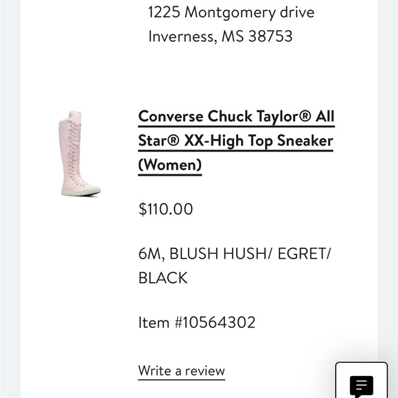 Converse Chuck Taylor All Star XX-High Top Sneaker NEW size 6 blush hush - Picture 4 of 4